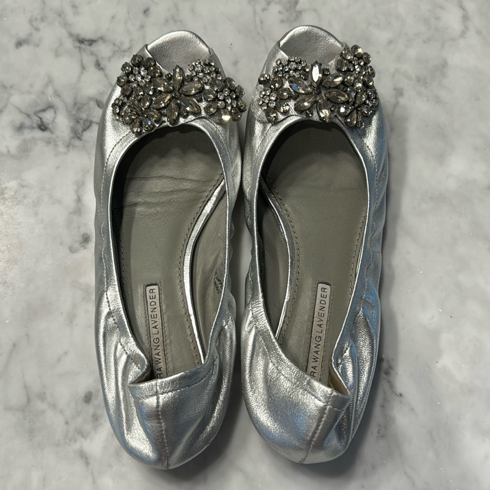 Silver vera wang flats